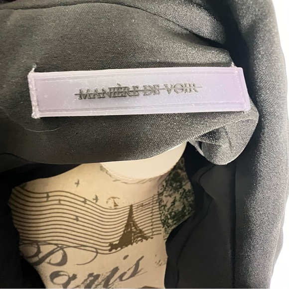 Women's Black Blazer Jacket Maniere De Voir - Picture 6 of 6